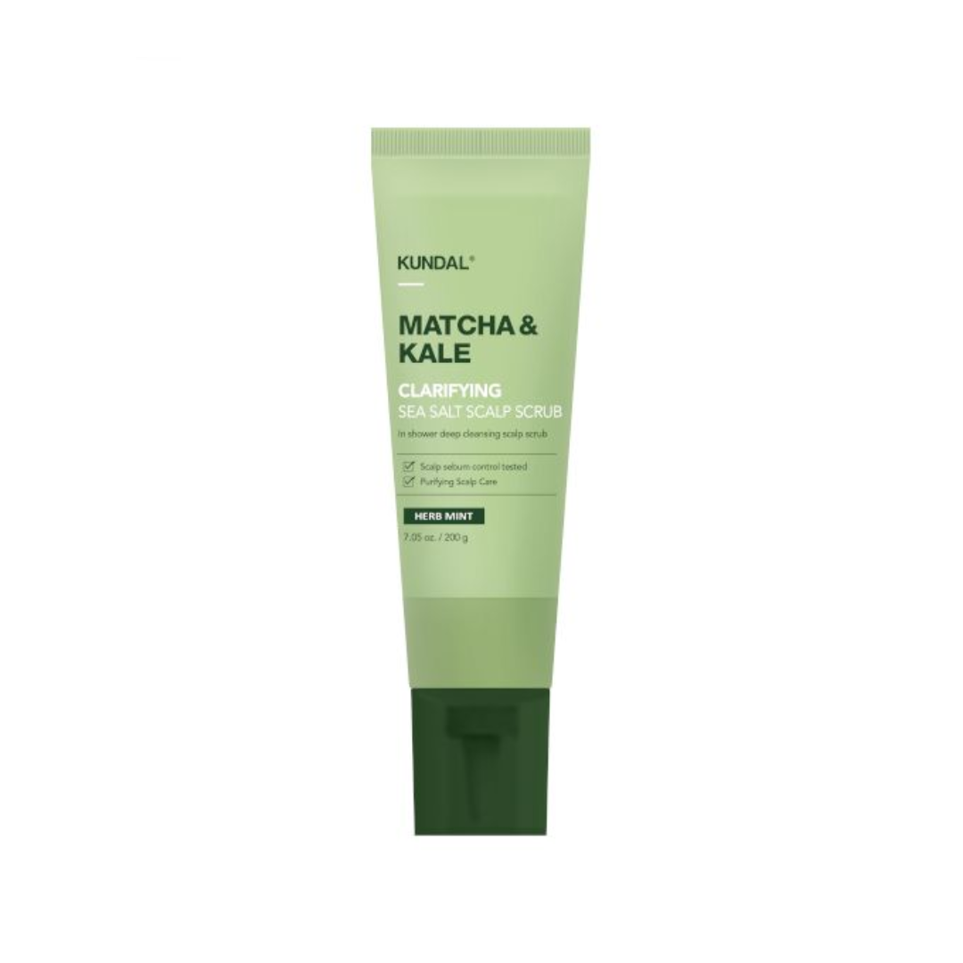 Kundal Matcha & Kale Clarifying Sea Salt Scalp Scrub - Herb Mint