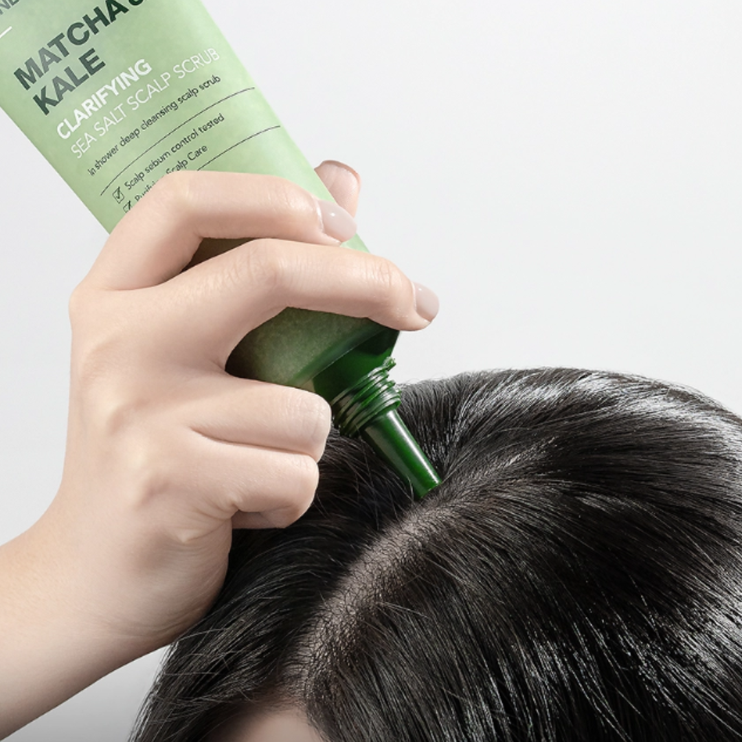 Kundal Matcha & Kale Clarifying Sea Salt Scalp Scrub - Herb Mint