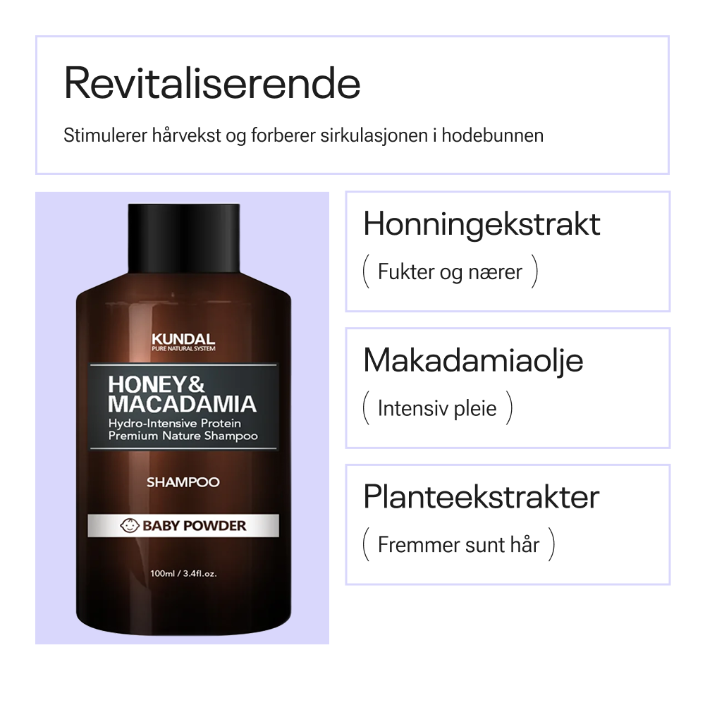 Kundal Honey & Macadamia Pure Natural Refreshing Shampoo Baby Powder 100ml
