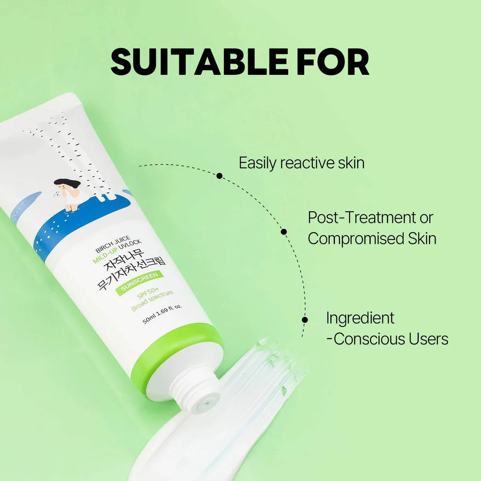 Round Lab Birch Juice Moisturizing Mild Up Sunscreen SPF50+1