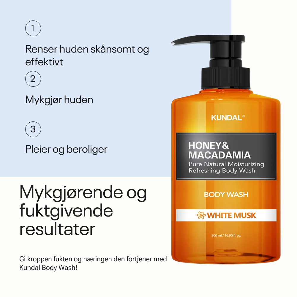 Kundal Honey & Macadamia Pure Body Wash White Musk 500ml