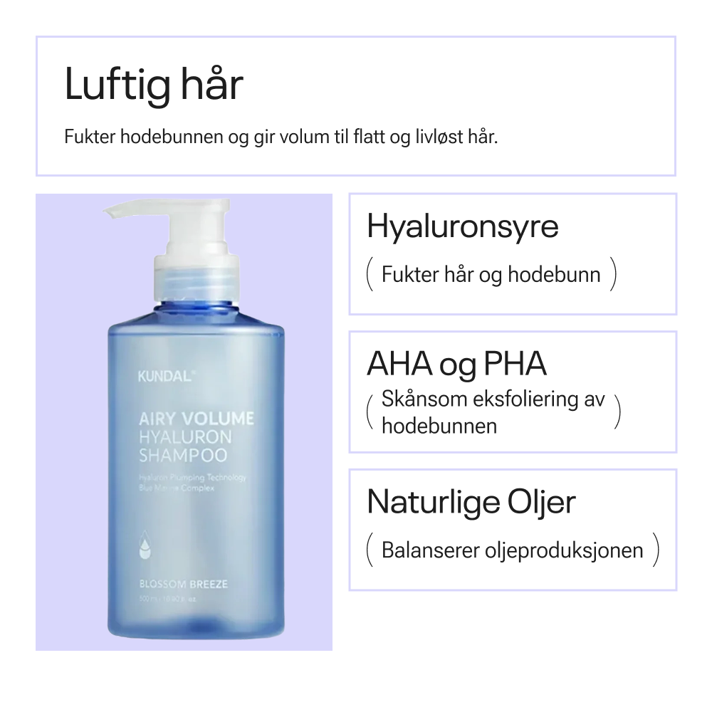 Kundal Hyaluron Airy Volume Shampoo - Blossom Breeze