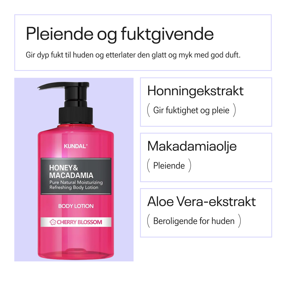 Kundal Honey & Macadamia Pure Body Lotion Cherry Blossom 258 ml