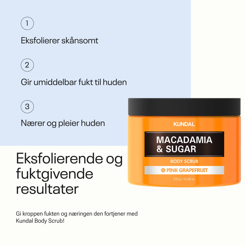 Kundal Macadamia & Sugar Body Scrub Pink Grapefruit 550g