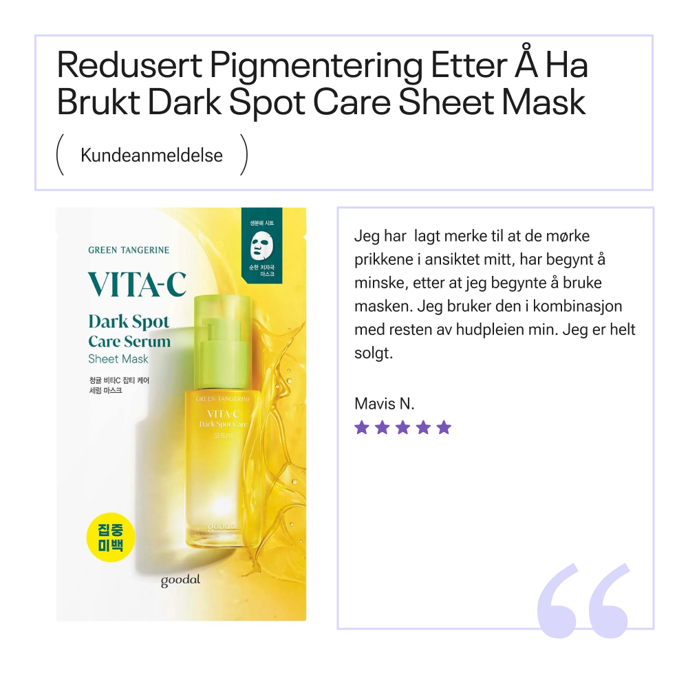 Goodal Green Tangerine Vita C Dark Spot Serum Sheet Mask