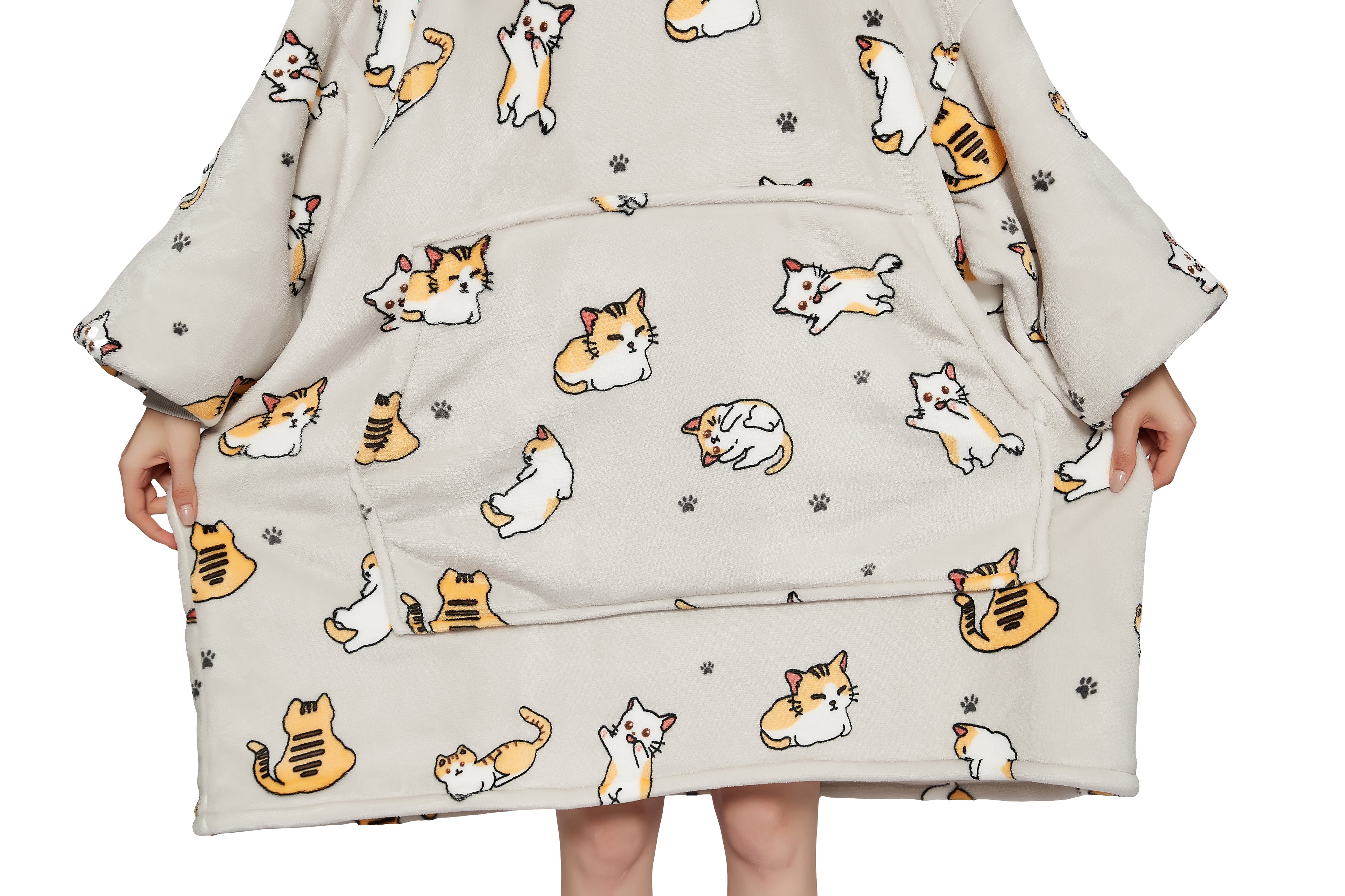 Beauty Mall Kosegenser I Flanell – Hvit Med Dyremønster