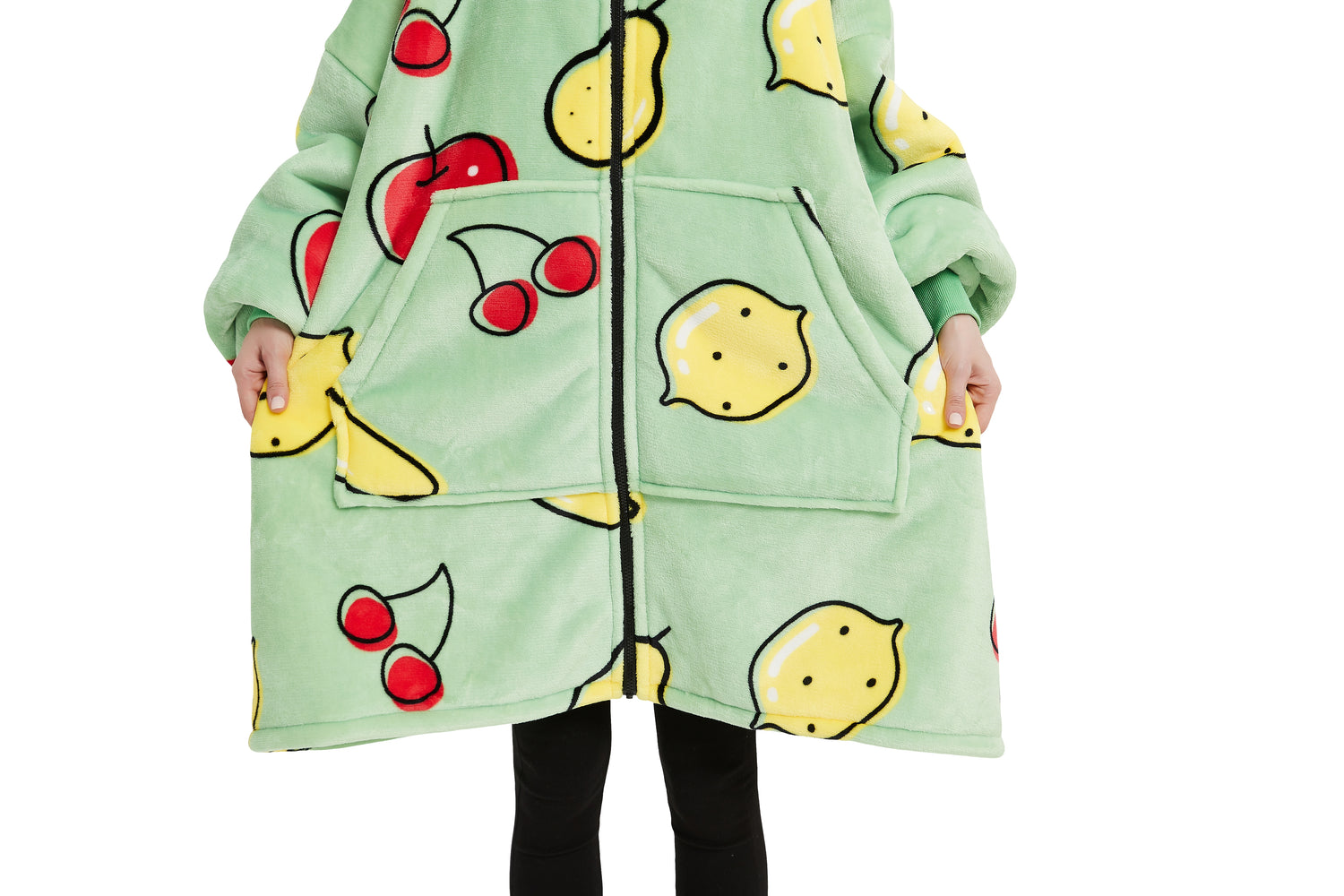 Beauty Mall Kosegenser Med Fruktmønster – Lysegrønn