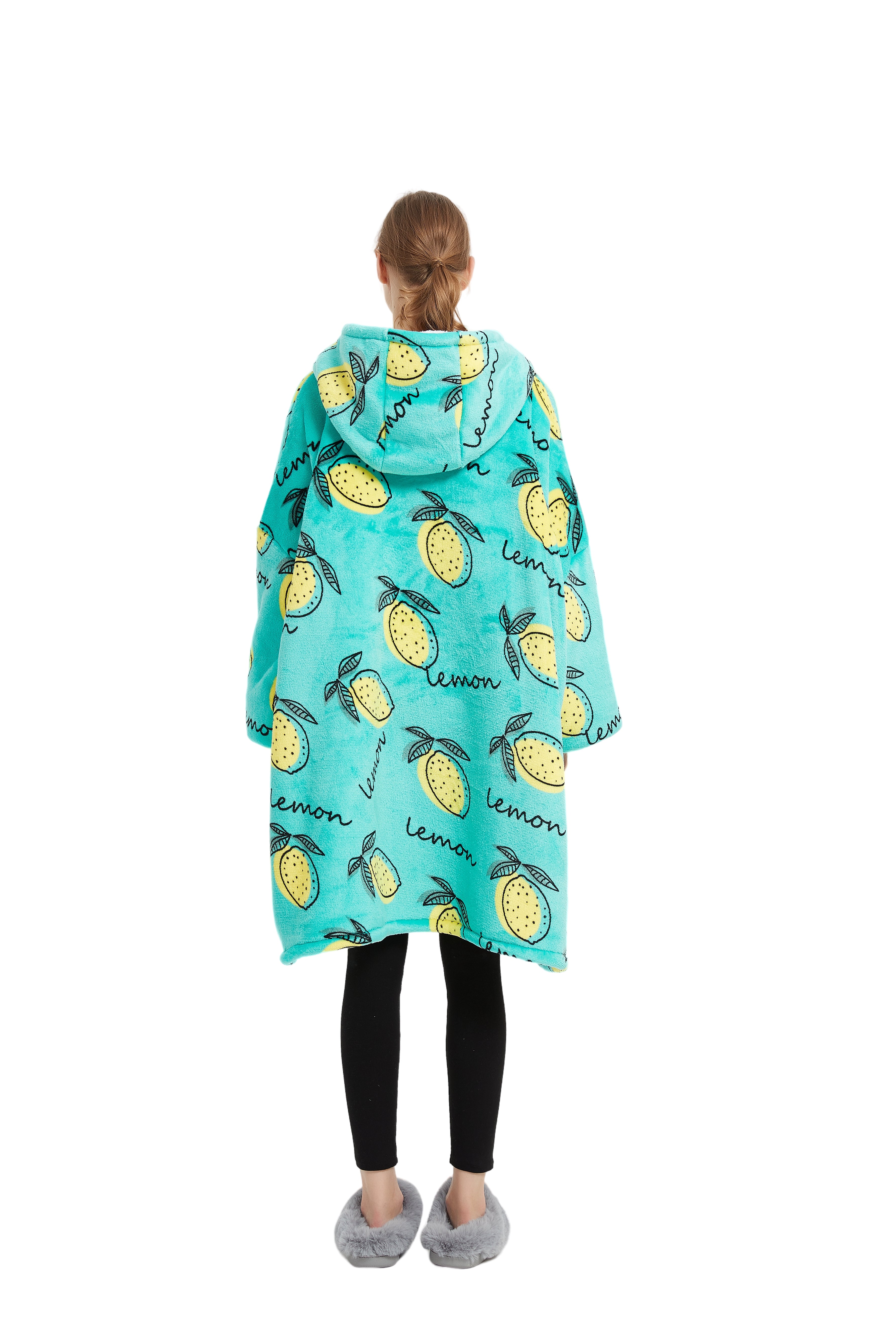 Beauty Mall Kosegenser Med Sitronmønster – Turkis