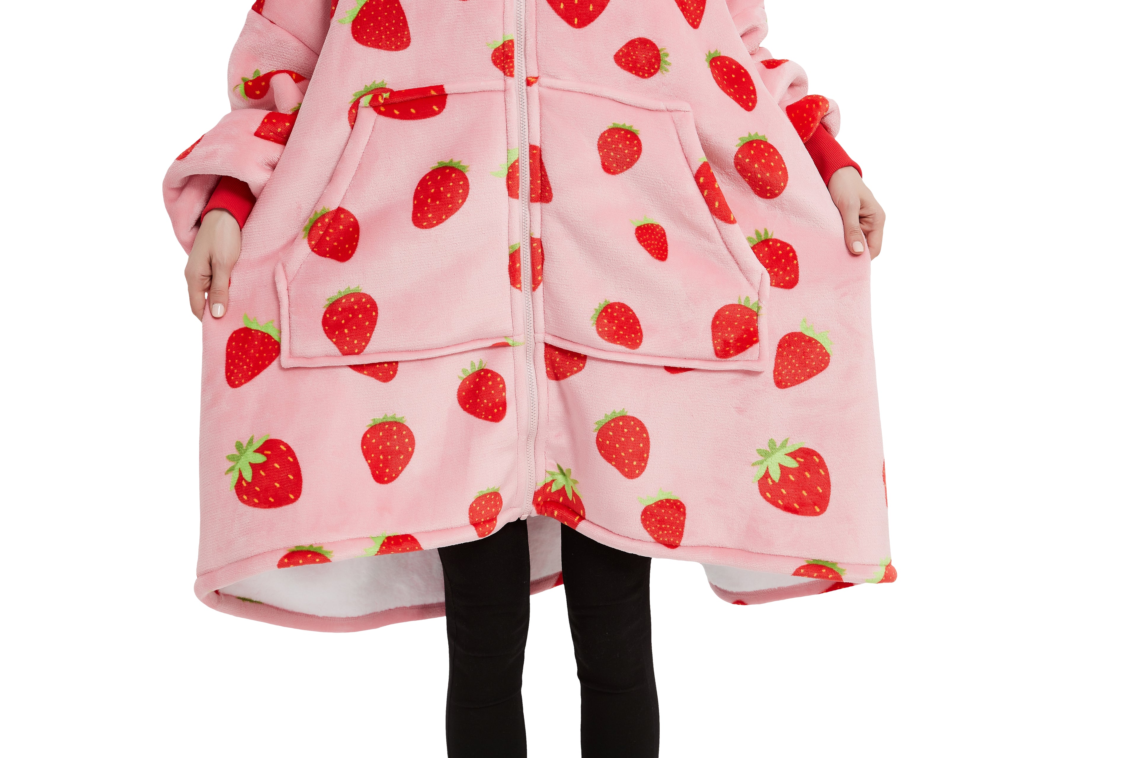 Beauty Mall Kosegenser Med Glidelås Jordbær – Rosa