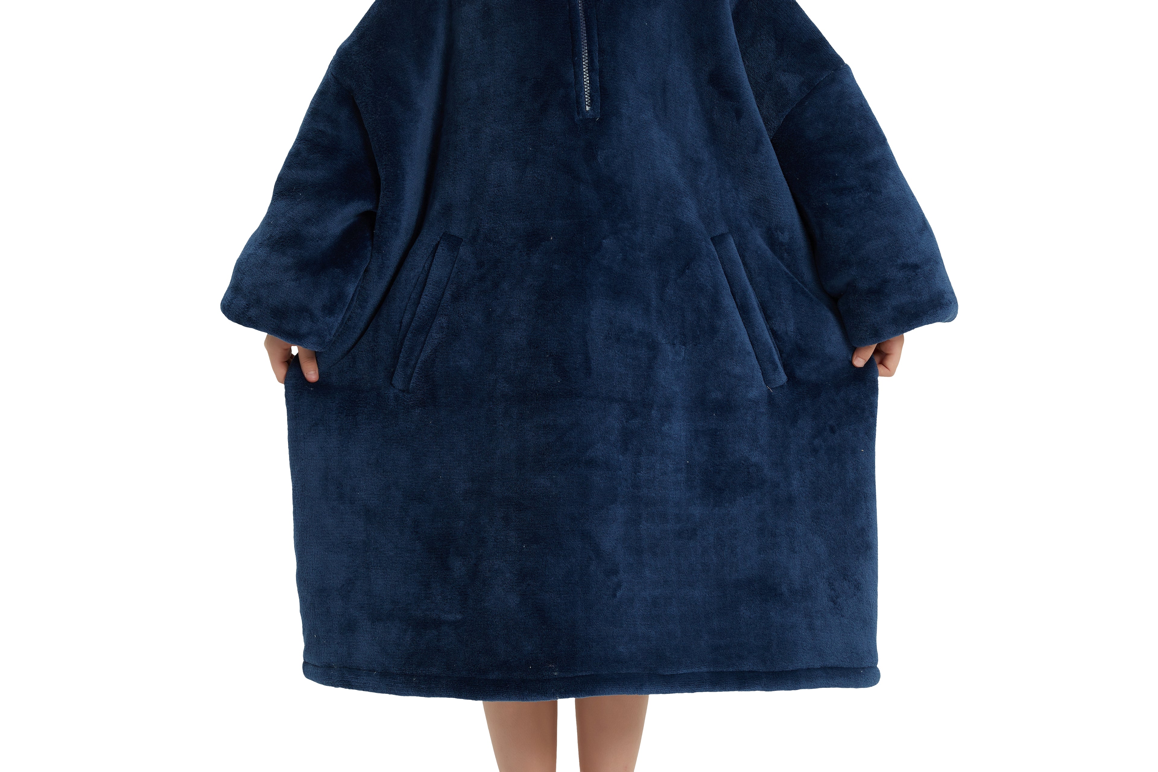 Beauty Mall Kosegenser Med Glidelås For Barn – Mørkeblå