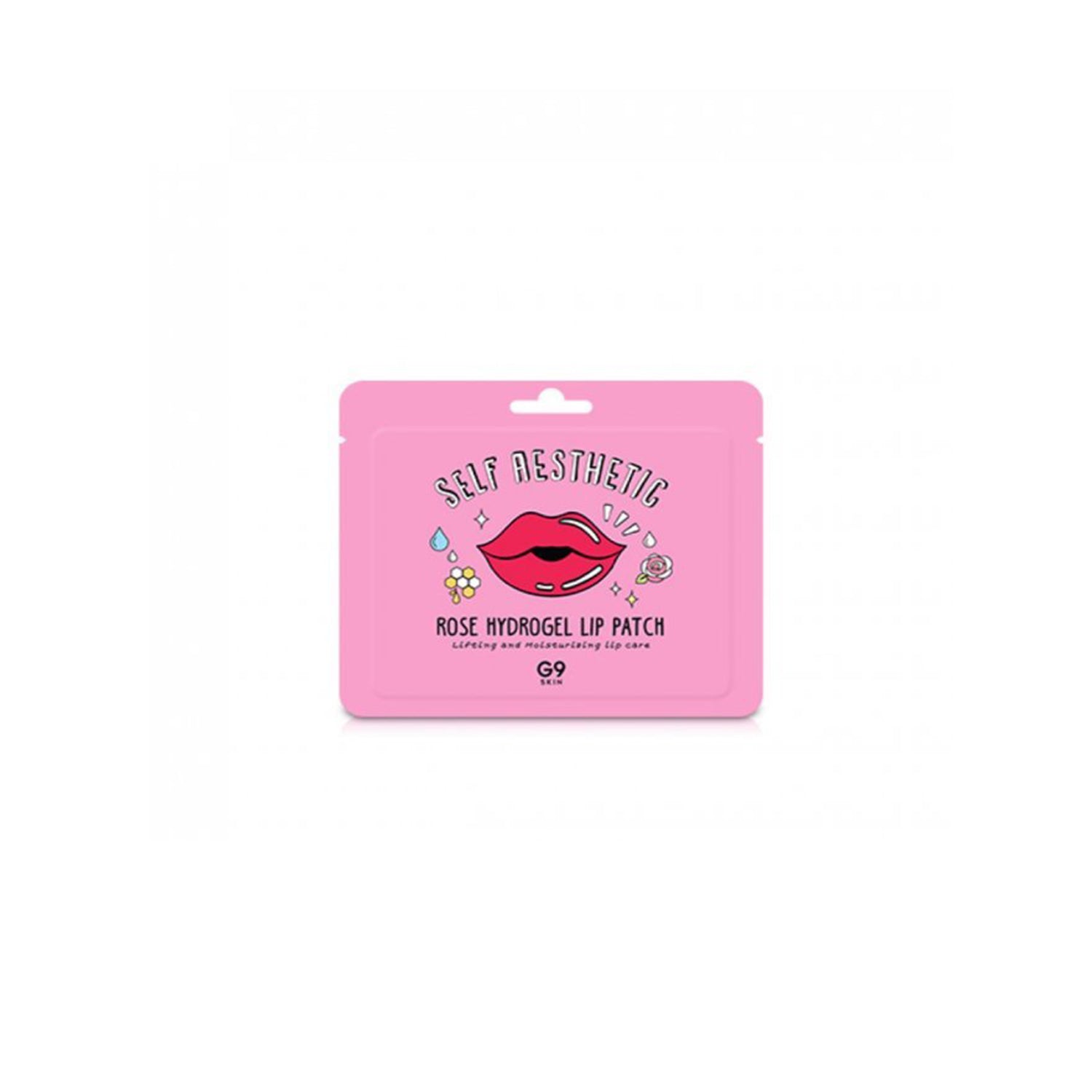 leppemaske G9SKIN SELF AESTHETIC ROSE HYDROGEL LIP PATCH