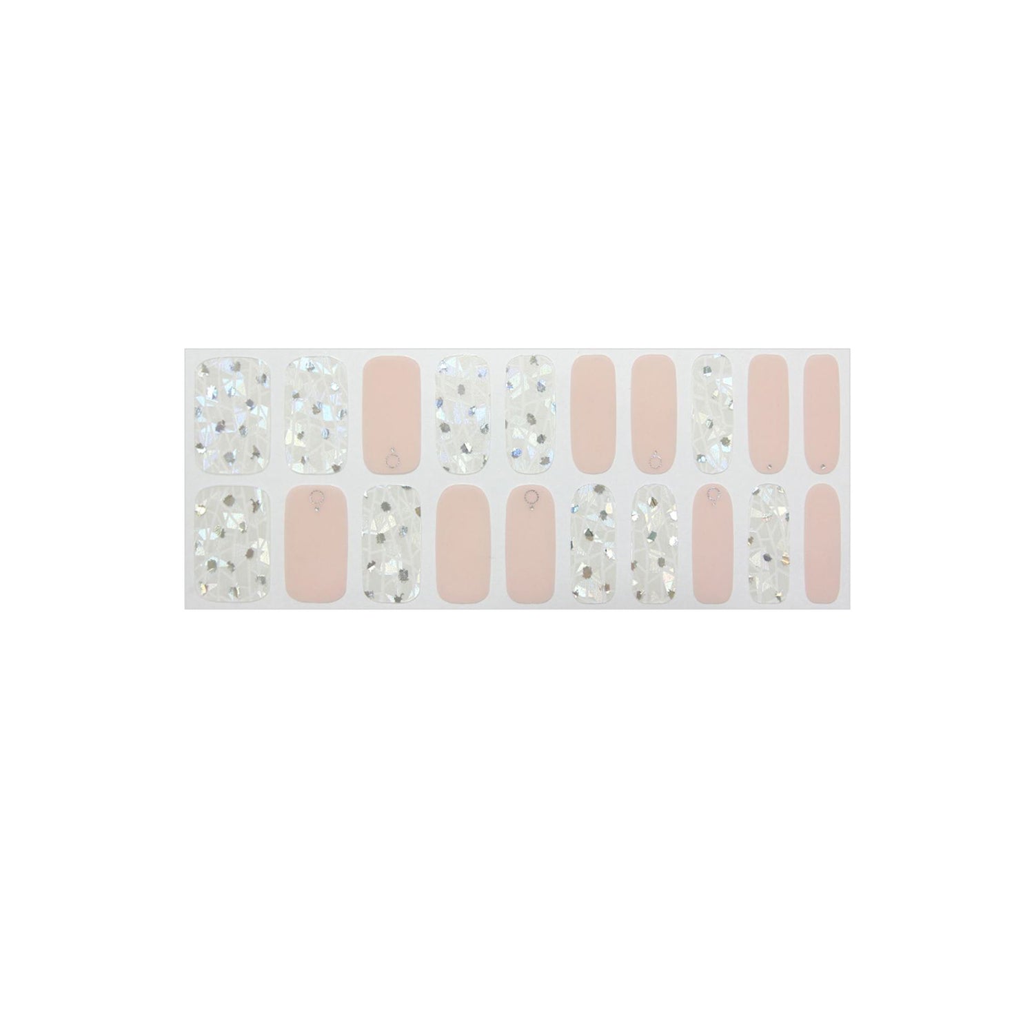 GLOSSY BLOSSOM GEL NAIL STRIPS CRYSTAL 2