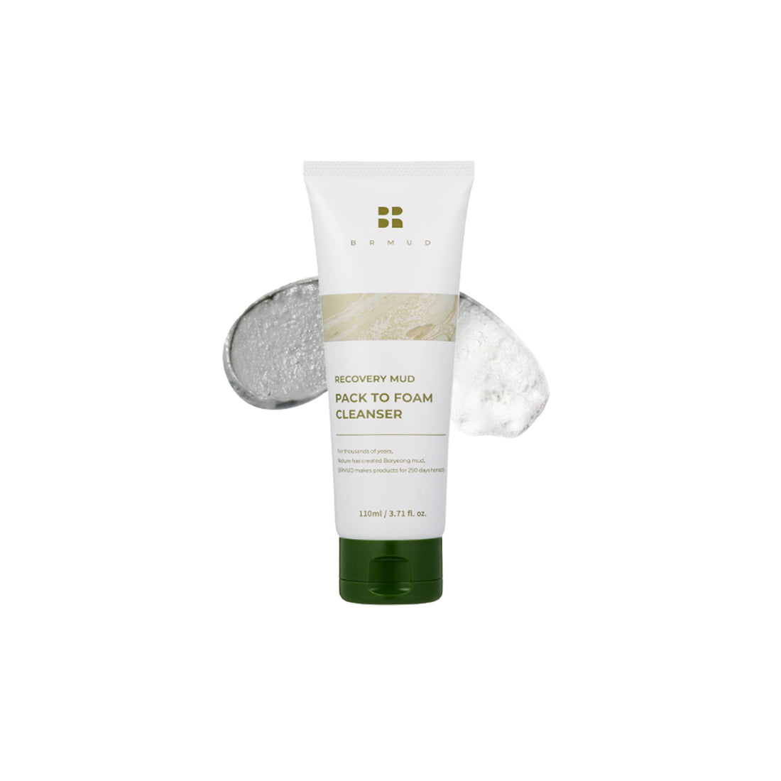 Brmud Recovery Mud Pack To Foam Cleanser