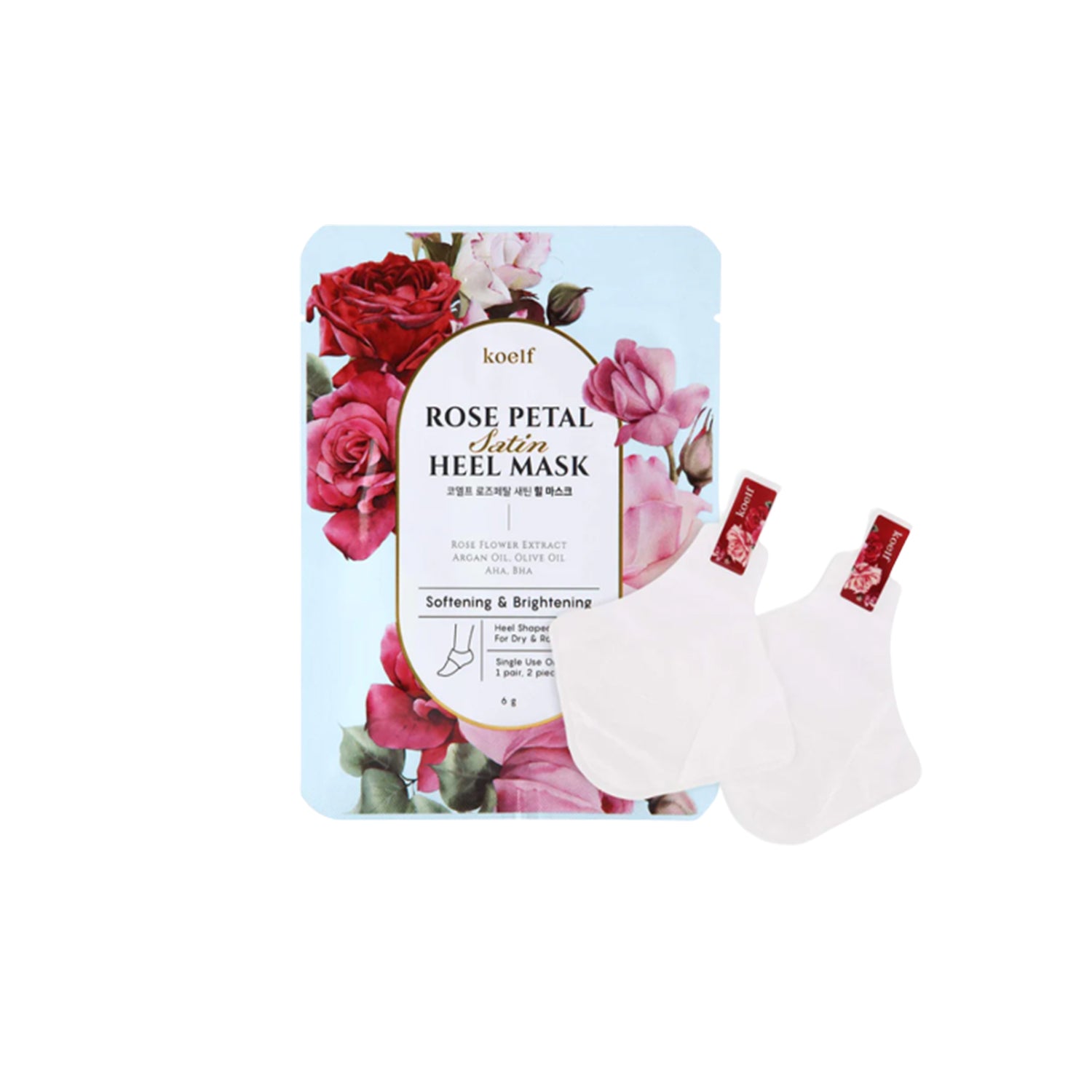 Rose Petal Satin Heel Mask