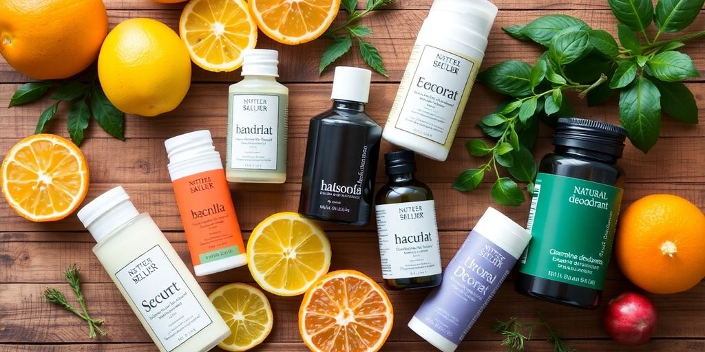 Naturlige deodoranter med urter og sitrusfrukter.