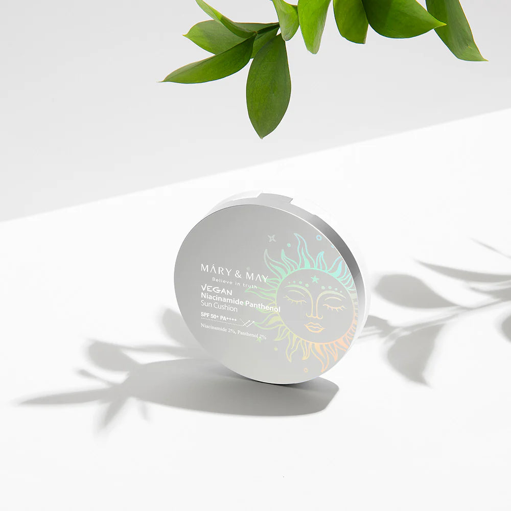 Mary &amp; May Vegan Niacinamide Panthenol Sun Cushion SPF50+ PA++++