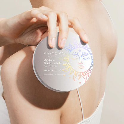 Mary &amp; May Vegan Niacinamide Panthenol Sun Cushion SPF50+ PA++++