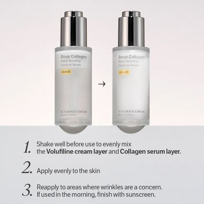 Sungboon Editor Deep Collagen Power Boosting Cream In Serum