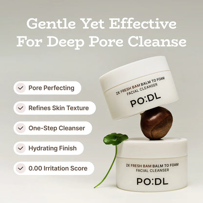 PO:DL 2X Fresh Bam Balm To Foam Cleanser