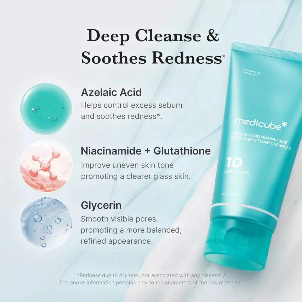 Medicube Azelaic Acid Niacinamide Deep Clean Foam Cleanser
