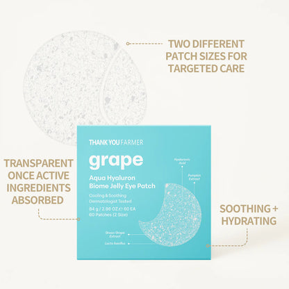 Thank You Farmer Grape Aqua Hyaluron Biome Jelly Eye Patch