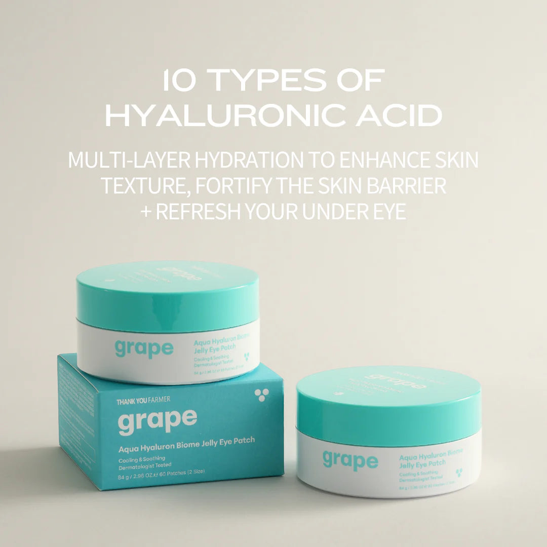 Thank You Farmer Grape Aqua Hyaluron Biome Jelly Eye Patch