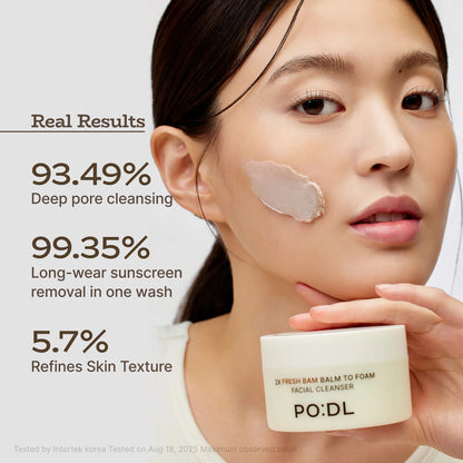 PO:DL 2X Fresh Bam Balm To Foam Cleanser