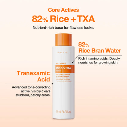 Nine Less Mela-Pro Rice &amp; TXA Toner