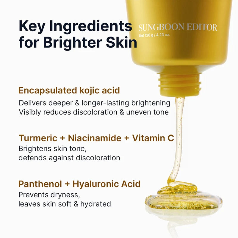 Sungboon Editor Kojic Acid Niacinamide Radiance Soothing Gel Cleanser