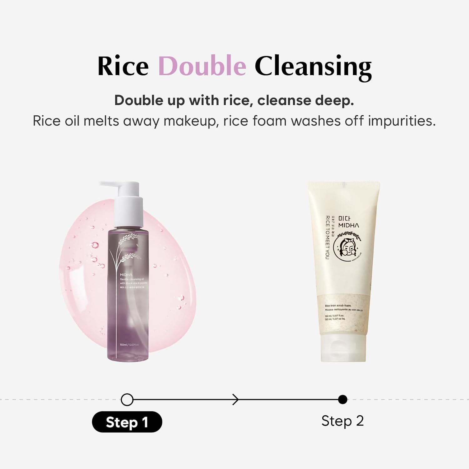 Midha Gentle Cleansing Oil With Black Rice &amp; Peptides