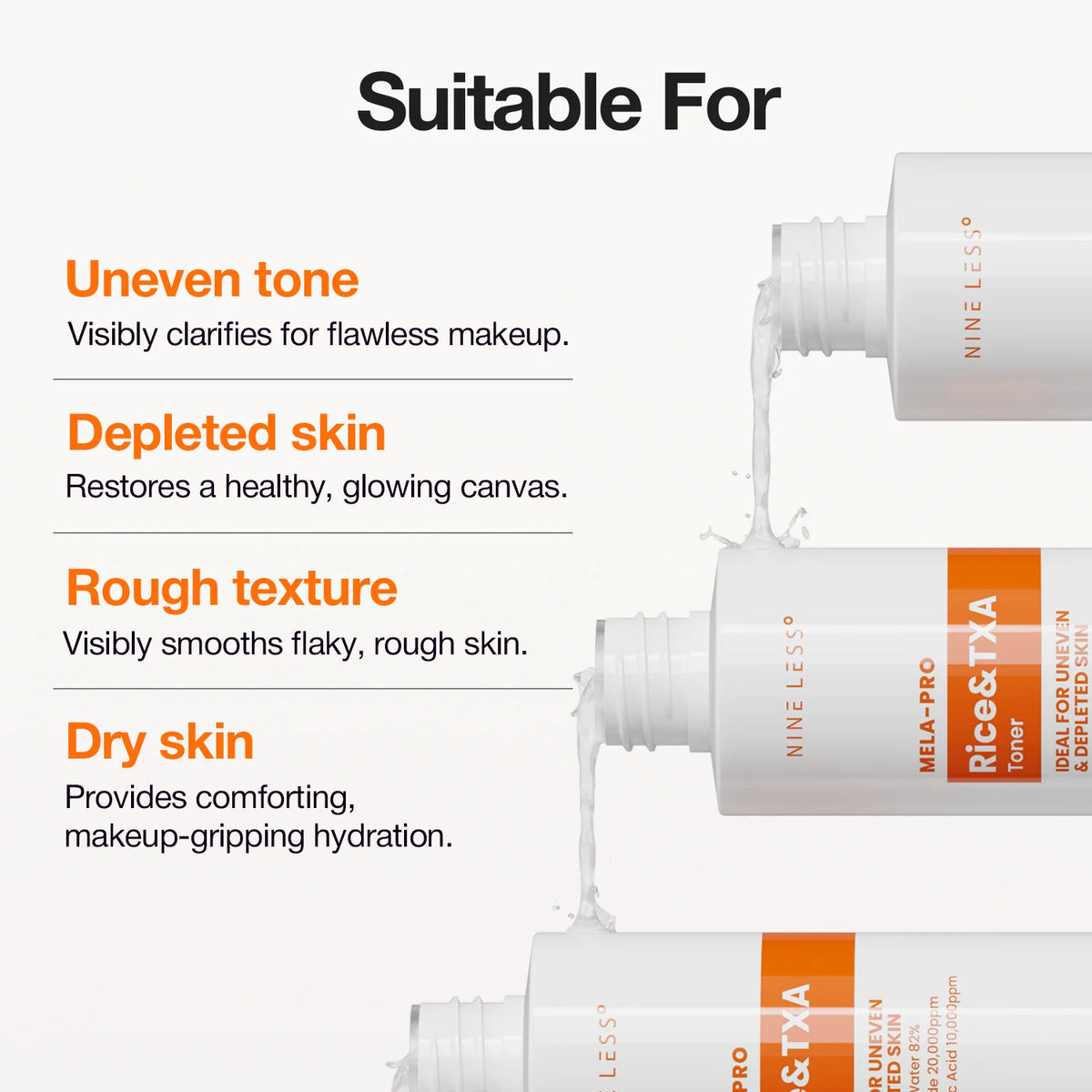 Nine Less Mela-Pro Rice &amp; TXA Toner