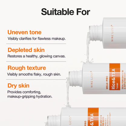 Nine Less Mela-Pro Rice &amp; TXA Toner