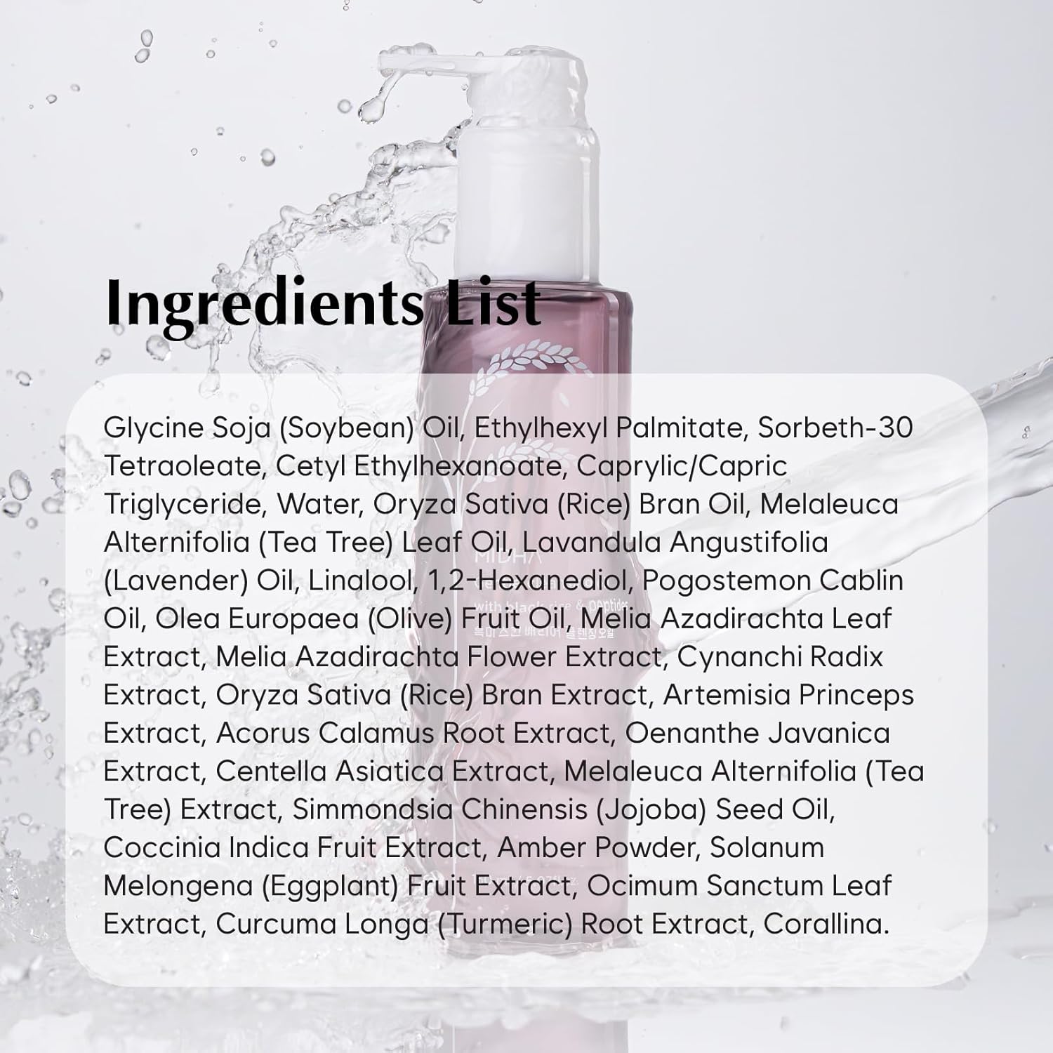 Midha Gentle Cleansing Oil With Black Rice &amp; Peptides