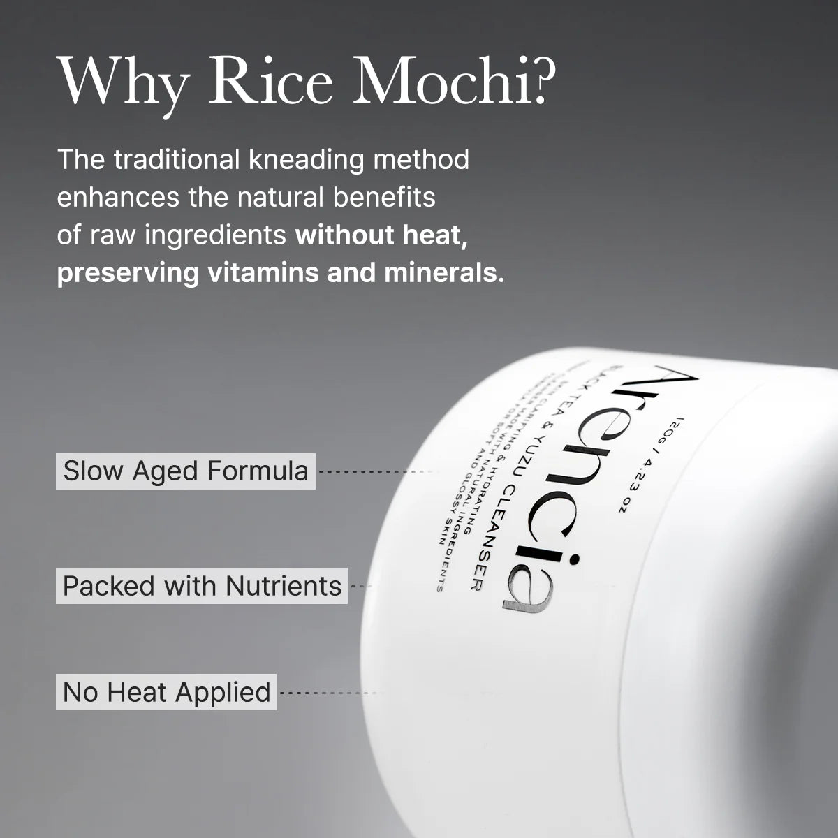 Arencia Black Tea &amp; Yuzu Rice Mochi Cleanser 120g