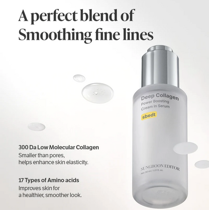 Sungboon Editor Deep Collagen Power Boosting Cream In Serum