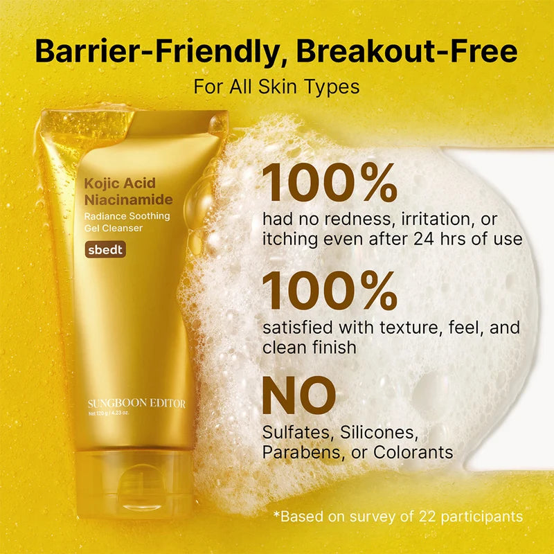 Sungboon Editor Kojic Acid Niacinamide Radiance Soothing Gel Cleanser