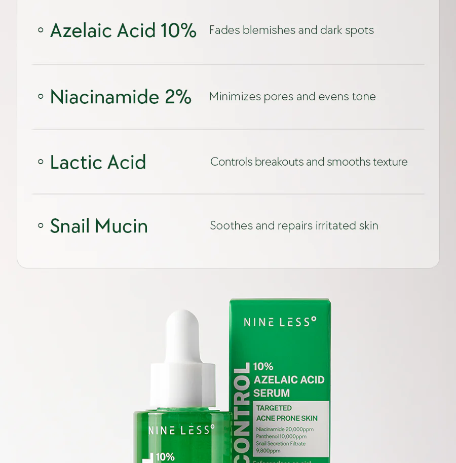 Nine Less A-Control 10% Azelaic Acid Serum