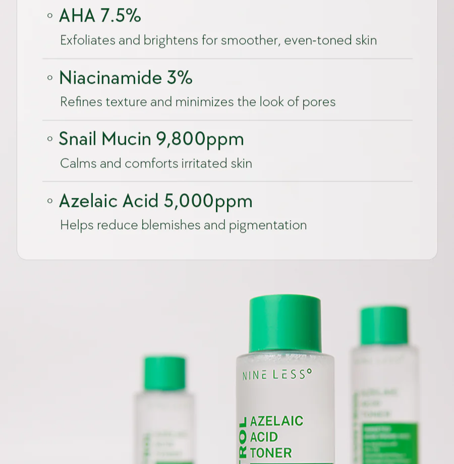 Nine Less A-Control Azelaic Acid Toner