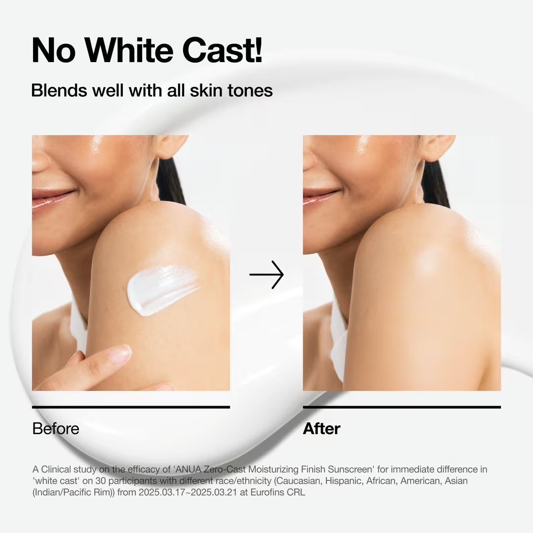 Anua Zero-Cast Moisturizing Finish Sunscreen