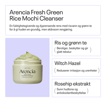 Arencia Fresh Green Rice Mochi Cleanser 120g