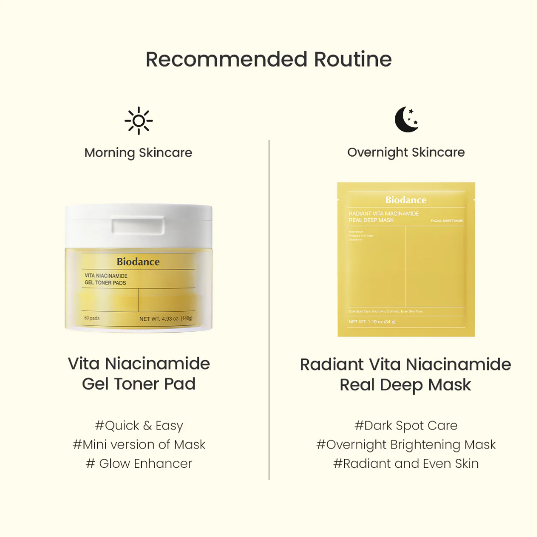 Biodance Vita Niacinamide Gel Toner Pads