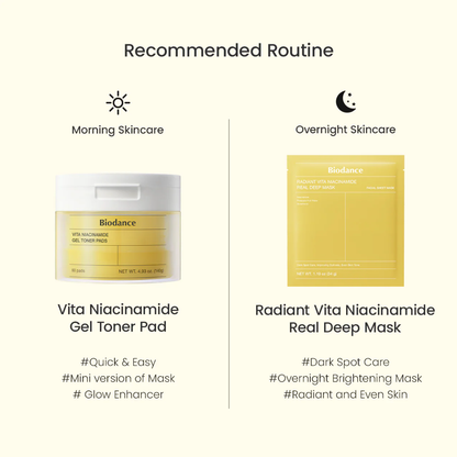 Biodance Vita Niacinamide Gel Toner Pads