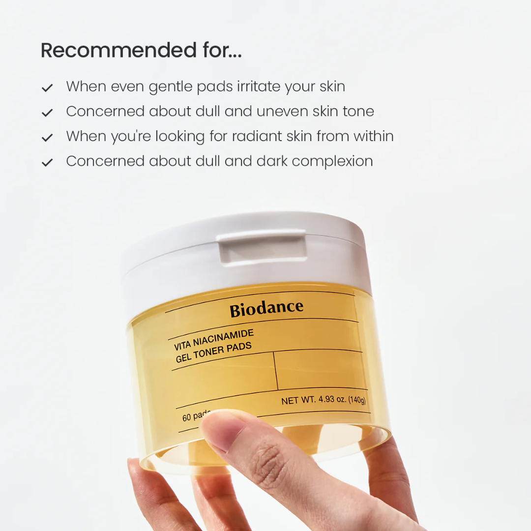 Biodance Vita Niacinamide Gel Toner Pads