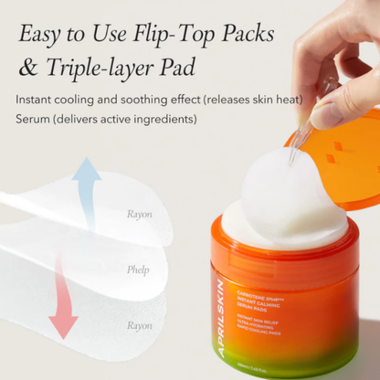 APRILSKIN Carrotene IPMP™ Instant Calming Serum Pads