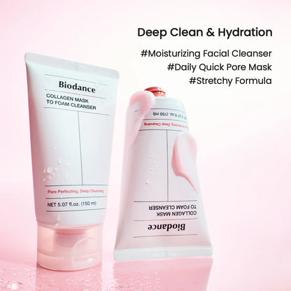 Biodance Collagen Mask To Foam Cleanser