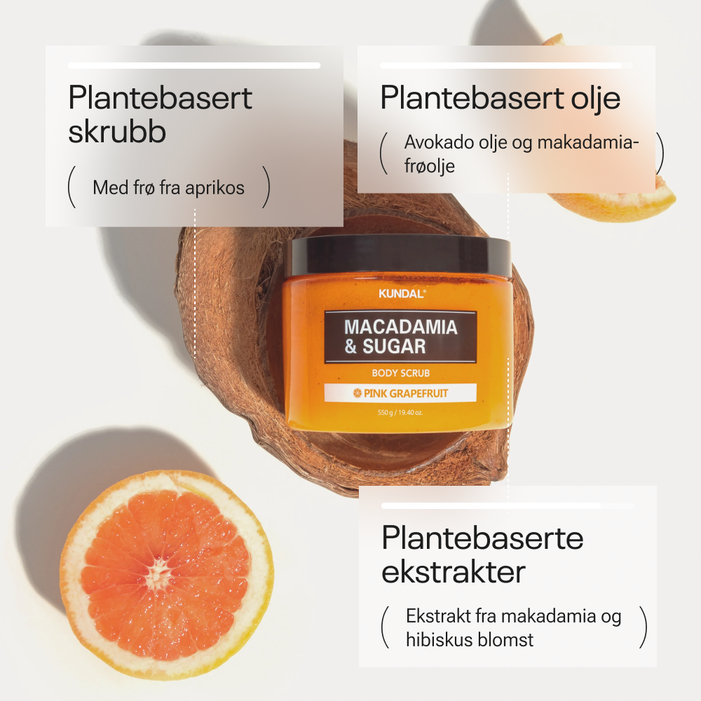 Kundal Macadamia &amp; Sugar Body Scrub Cherry Blossom 230g