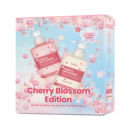Kundal Honey &amp; Macadamia Shampoo + Treatment Set - Cherry Blossom