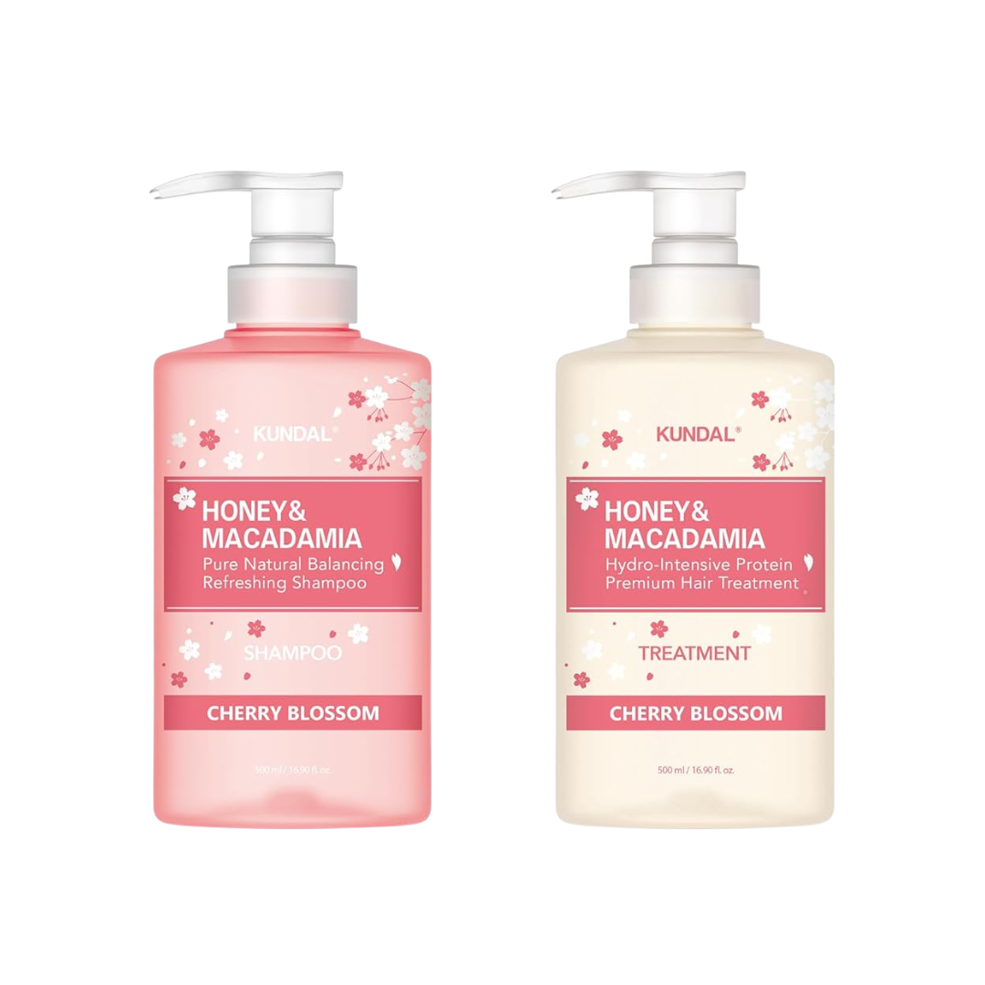 Kundal Honey &amp; Macadamia Shampoo + Treatment Set - Cherry Blossom