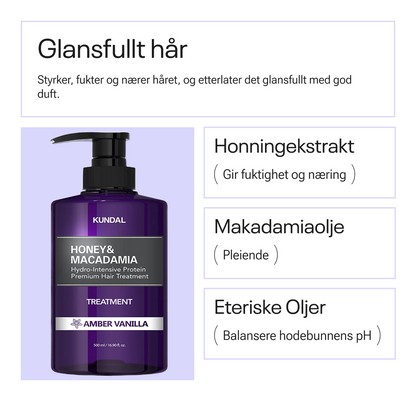Kundal Honey &amp; Macadamia Treatment Amber Vanilla 500ml