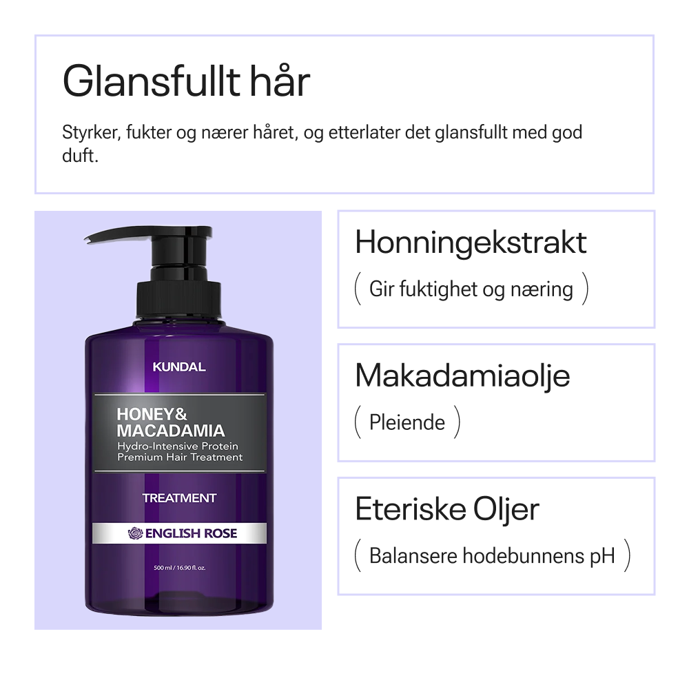 Kundal Honey &amp; Macadamia Treatment English Rose 500ml